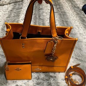 Coach purse wallet and bag charm